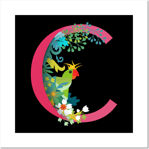 Tropical alphabet C Wall Art by Susana